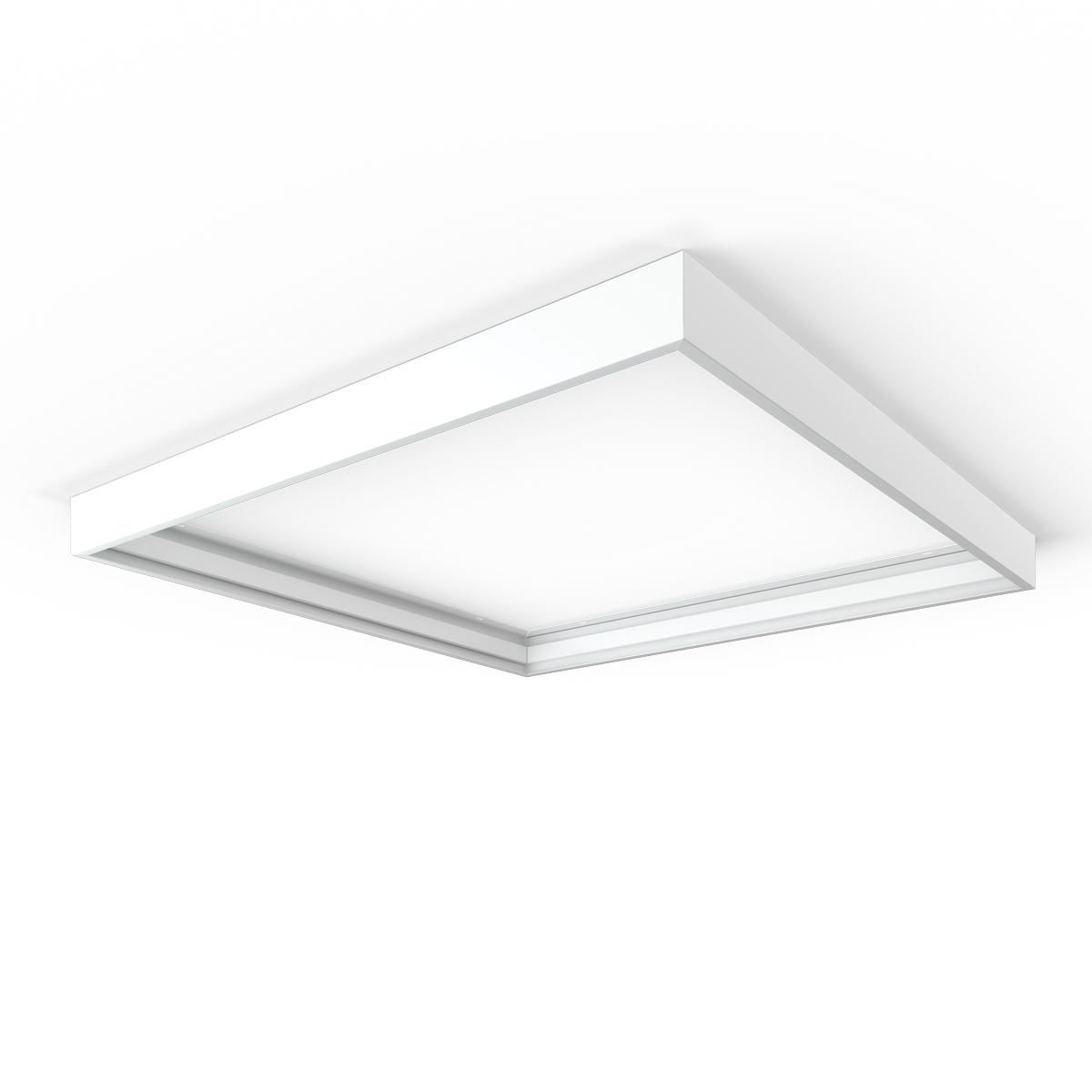 LED Panel Aufbaurahmen Click 62x62cm weiß