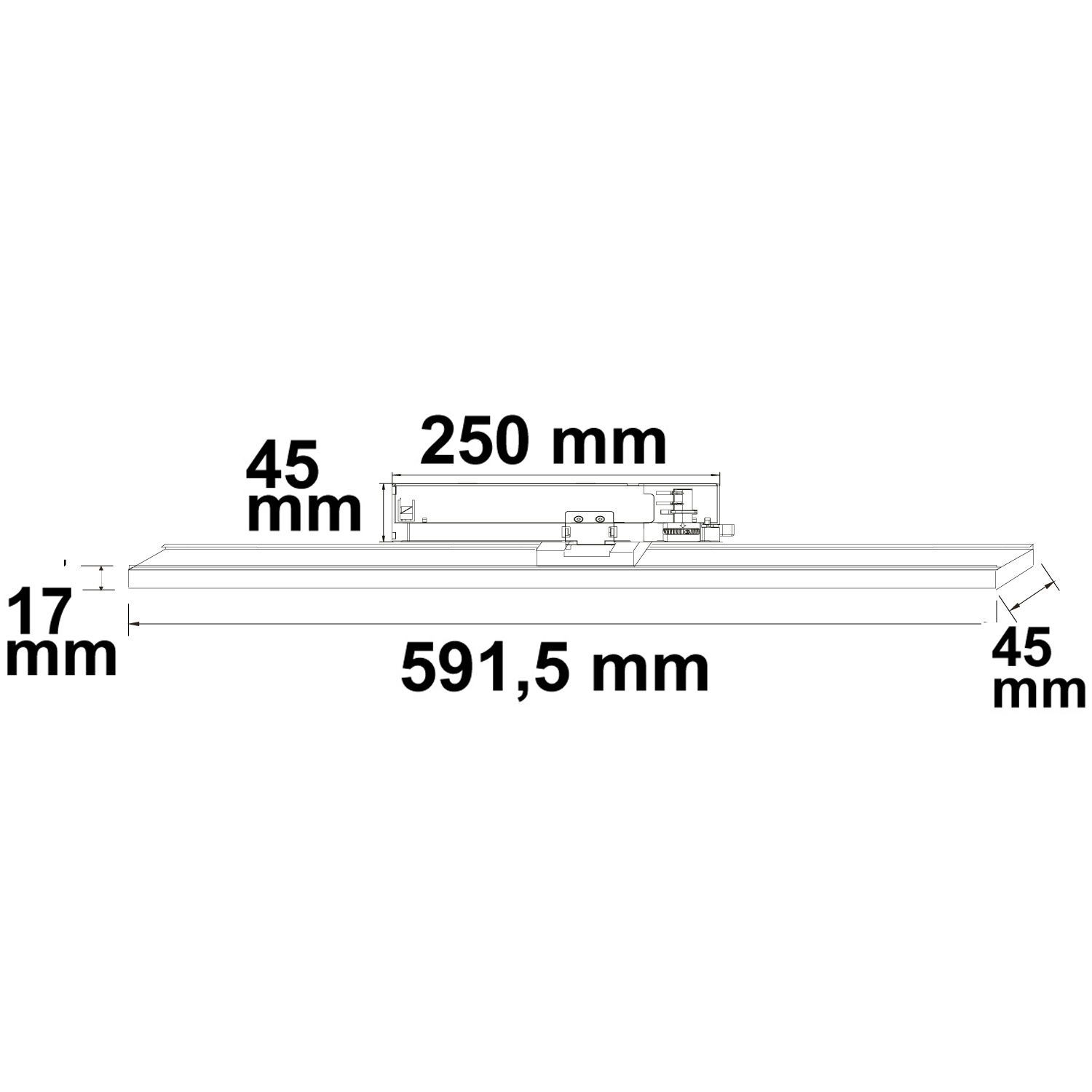 3-PH Linearleuchte prismatisch, 60cm, 32W, schwarz, 3000|3500|4000K, CRI90, dimmbar