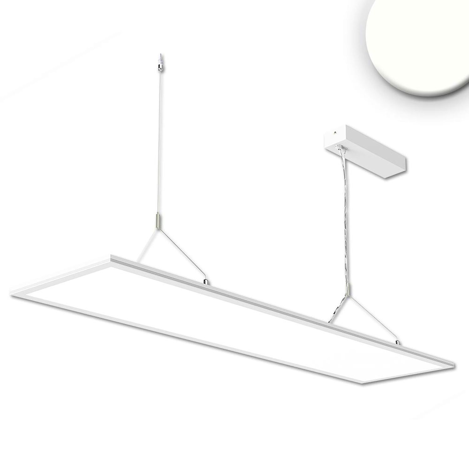 LED Office Hängeleuchte Up&amp;Down, 20W+20W, 30x120cm, weiß, UGR&lt;19, 4000K, dimmbar