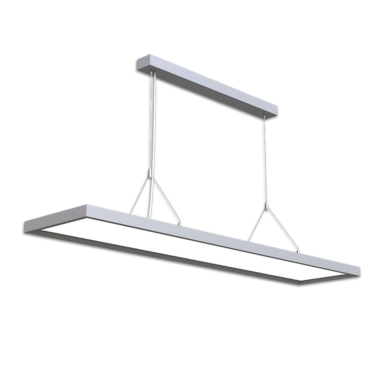 LED Office Pro Pendelleuchte Up&amp;Down, 20W+40W, silber, UGR&lt;19, 4000K, 1-10V dimmbar