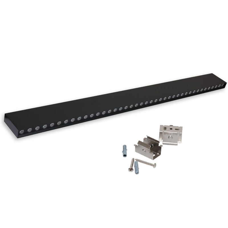 LED Hängeleuchte Raster UGR<19, 36°, 120cm, schwarz, 30W, 4000K, DALI dimmbar