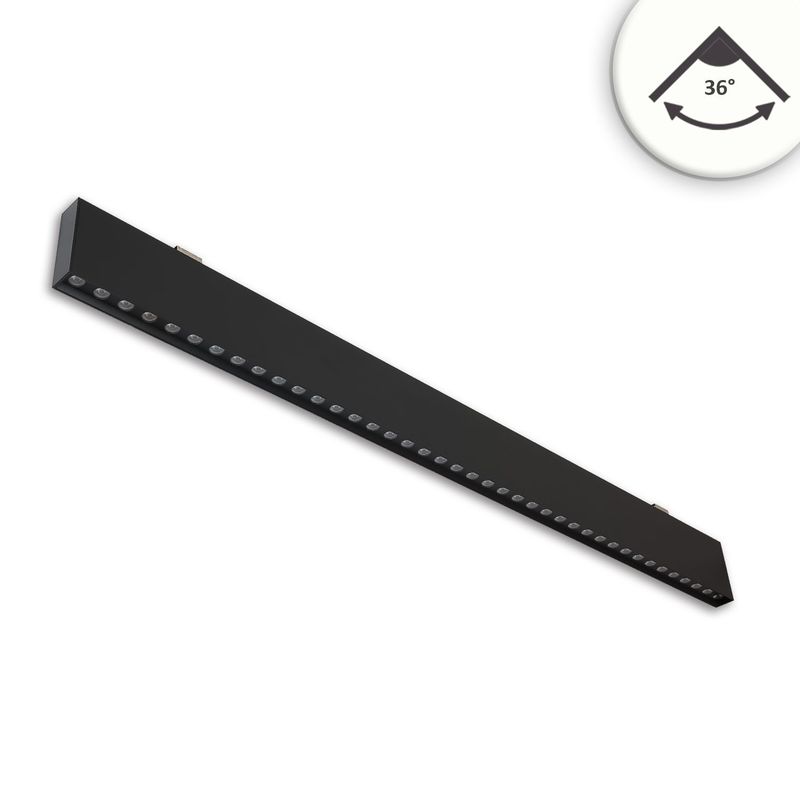LED Hängeleuchte Raster UGR&lt;19, 36°, 120cm, schwarz, 30W, 4000K, DALI dimmbar