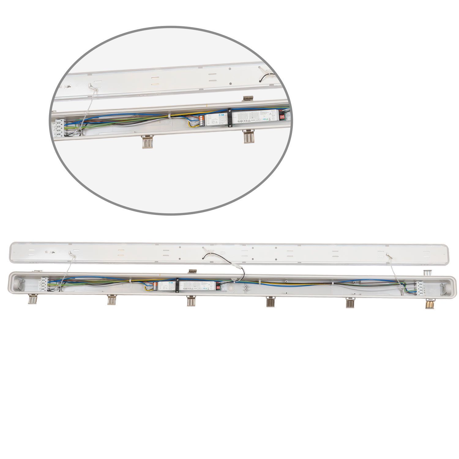 LED Wannenleuchte SL 120cm, IP66, PowerSwitch 24-40W, 140lm/W, 4000K, DALI dimmbar