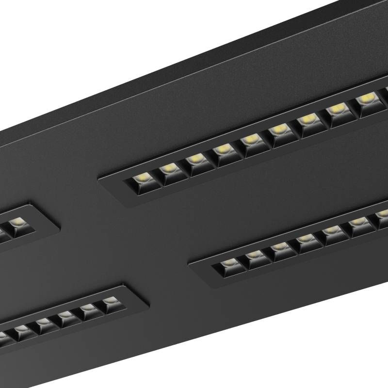 LED LOUVRE PANEEL | 120X30CM | 36W | SCHWARZ | CCT-SCHALTER