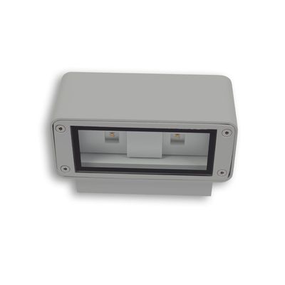 LED Wandleuchte Up&amp;Down 4x3W CREE, IP54, silbergrau, warmweiß