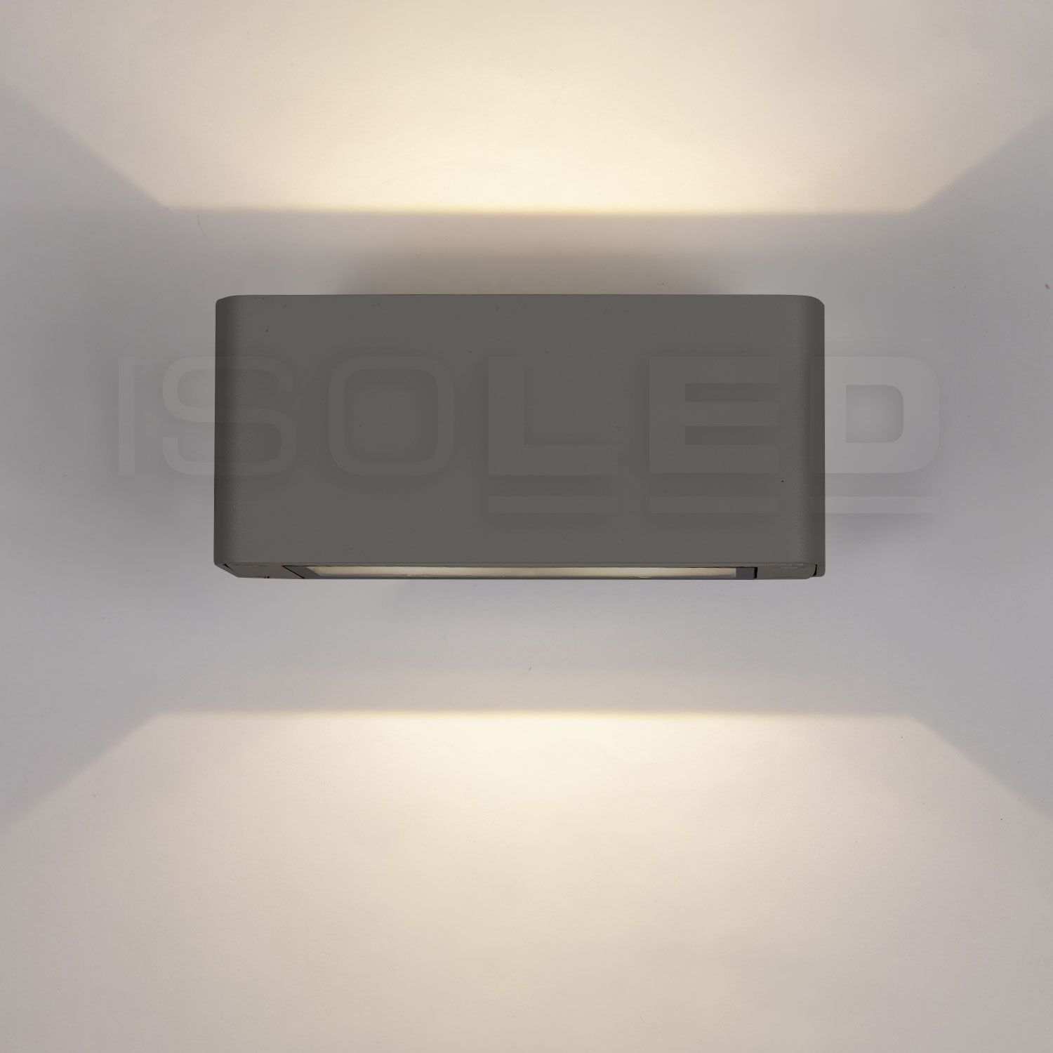 LED Wandleuchte Up&amp;Down 4x3W CREE, IP54, anthrazit, warmweiß