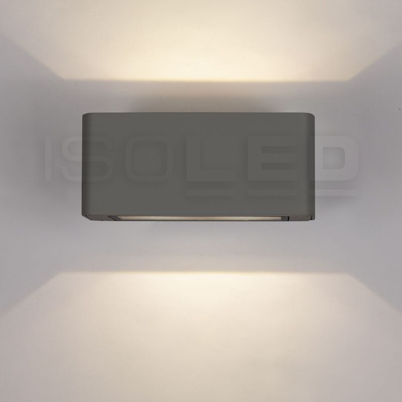 LED Wandleuchte Up&amp;Down 4x3W CREE, IP54, anthrazit, warmweiß