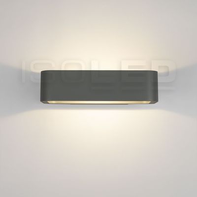 LED Wandleuchte Up&amp;Down 1x7W, IP54, anthrazit, warmweiß