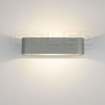 LED Wandleuchte Up&Down 1x7W, IP54, silbergrau, warmweiß