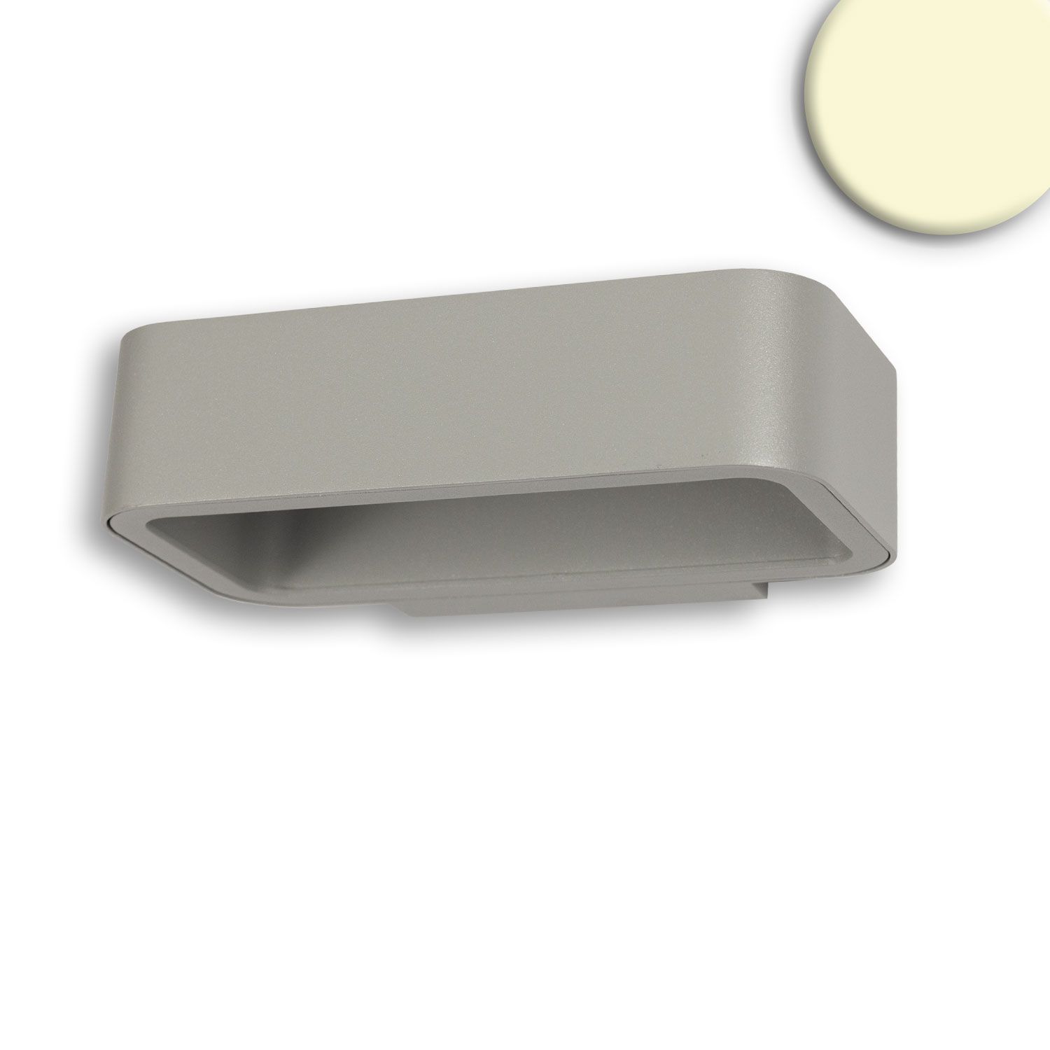 LED Wandleuchte Up&amp;Down 1x7W CREE, IP54, silbergrau, warmweiß