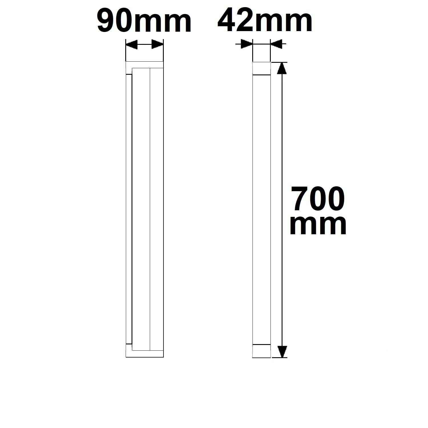 LED Wandlampe schwenkbar, 700mm, 20W, schwarz, ColorSwitch 2700|3000|4000K