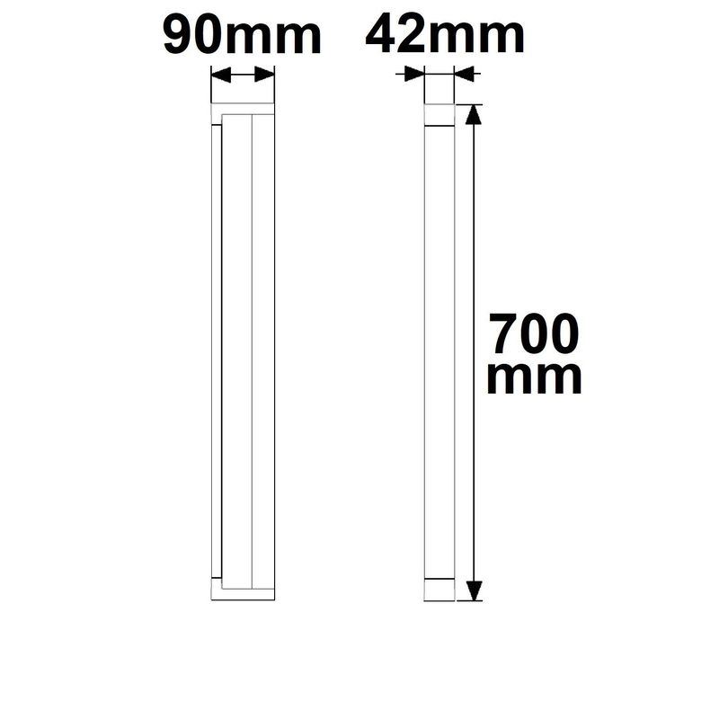 LED Wandlampe schwenkbar, 700mm, 20W, schwarz, ColorSwitch 2700|3000|4000K