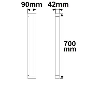 LED Wandlampe schwenkbar, 700mm, 20W, schwarz, ColorSwitch 2700|3000|4000K