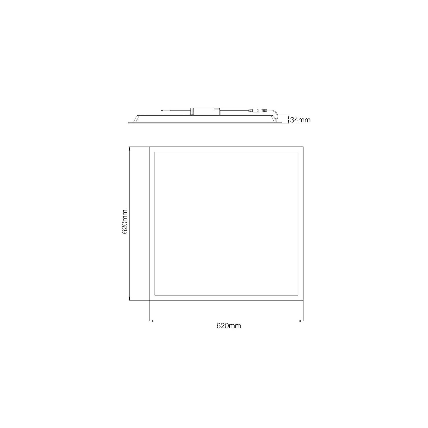 LED Panel  V4.0 28W 3360lm - 830-840-865 CCT | 62x62cm - UGR &lt;19