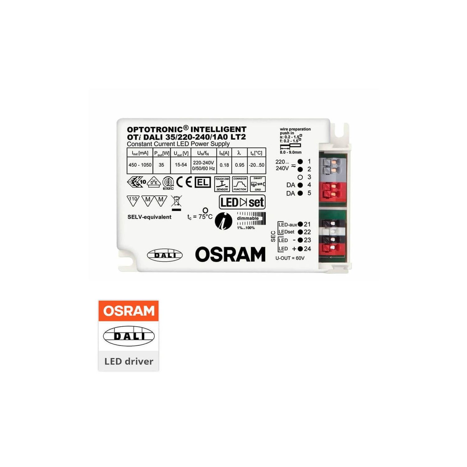 LED Panel  Excell  34W 3400lm - 830 Warmweiß | 120x30cm - UGR 152 - Dali Dimmbar