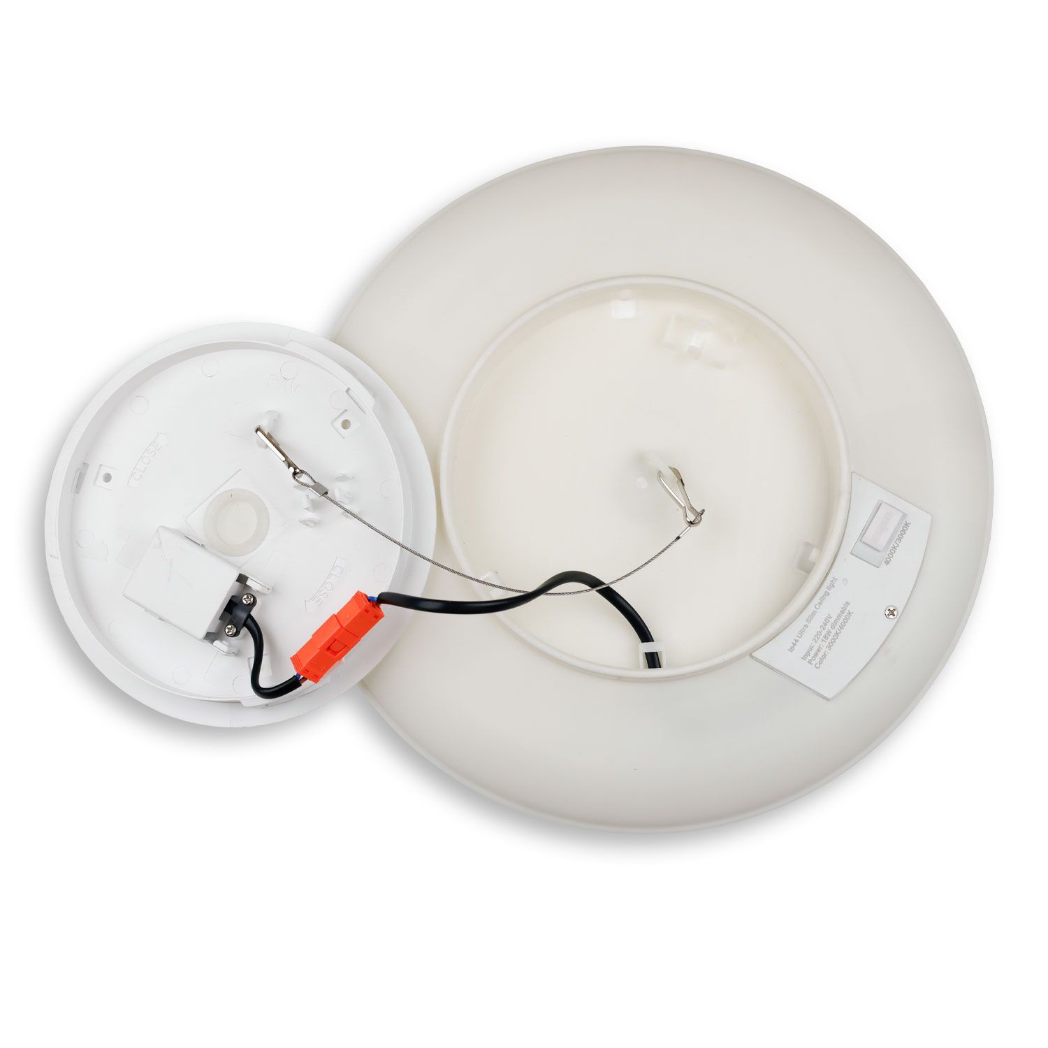LED Deckenleuchte Slim400 PRO, 25W, weiß, rund, IP44, DN400, 3000|4000|5000K, Up&amp;Down