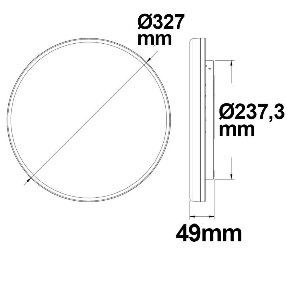 LED Decken/Wandleuchte mit HF-Bewegungssensor 24W, weiß, rund, IP54, ColorSwitch 3000|4000K