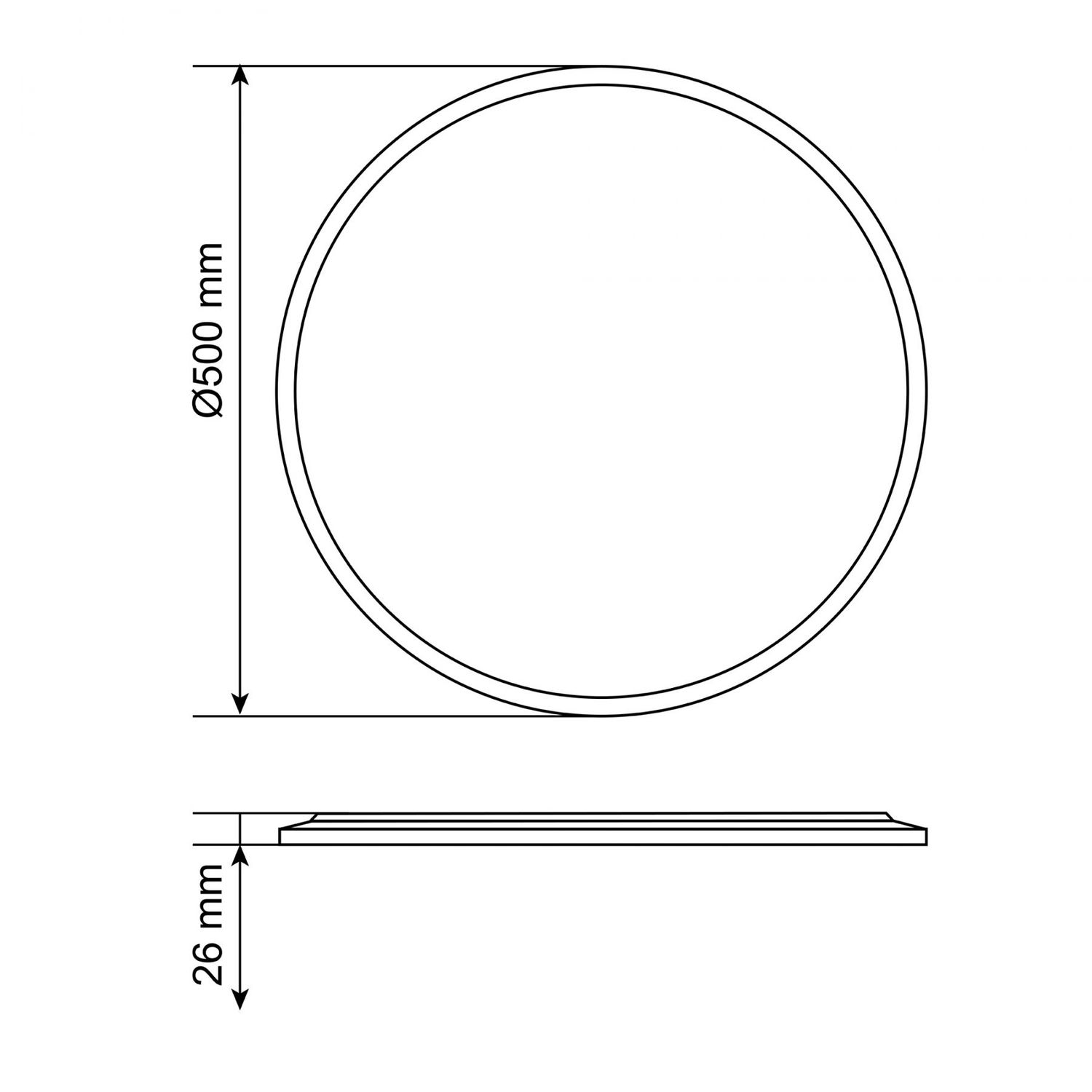 LED-Deckenleuchte 44W 3000K/4000K/5000K weiß
