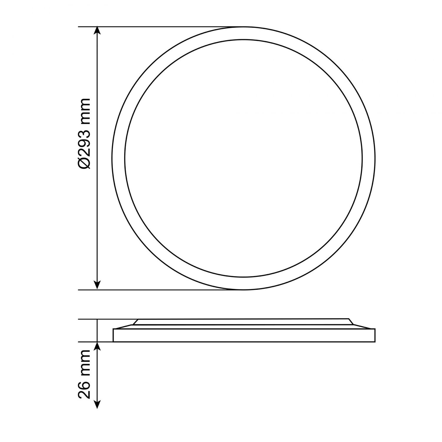 LED-Deckenleuchte 22W 3000K/4000K/5000K weiß