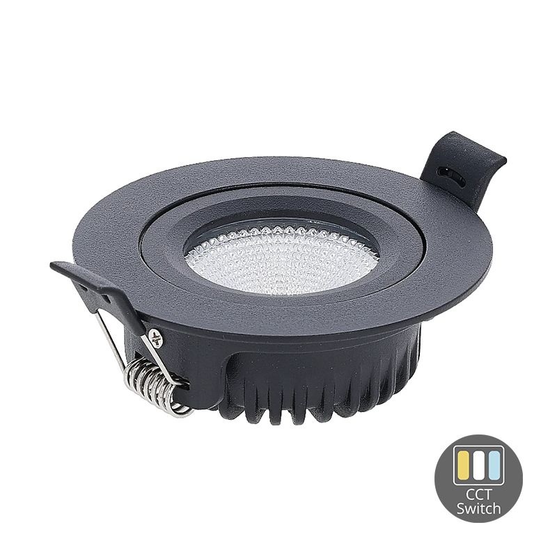 LED-EINBAUSTRAHLER | VARDA | SLIM-FIT | 6W | DIM | SCHWARZ | CCT-SWITCH