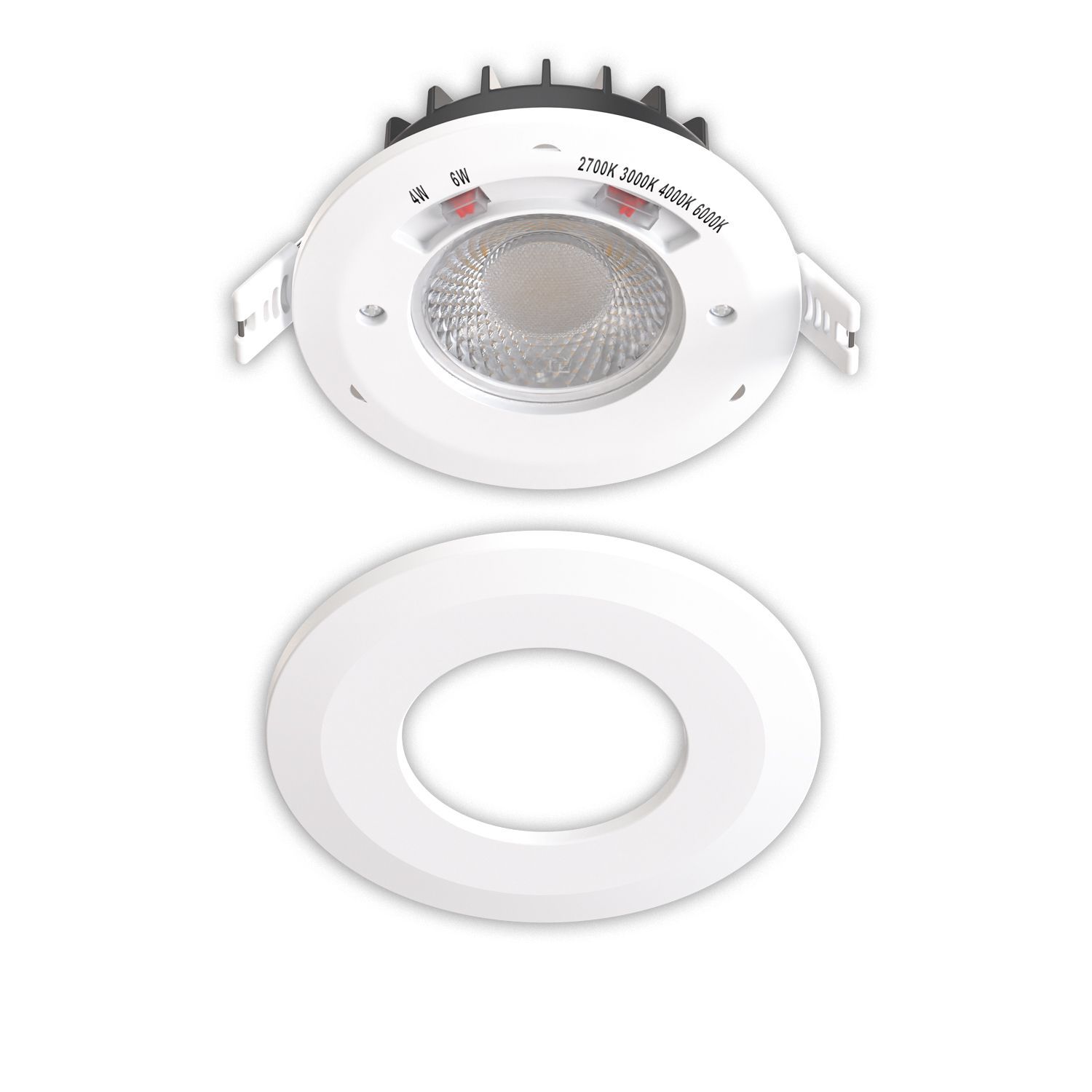 LED Einbaustrahler Vario-68, 6W, 60°, 2700|3000|4000|6000K, IP65, CRI90, weiß