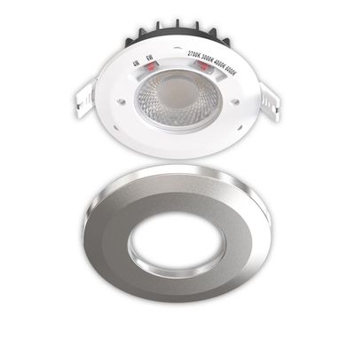 LED Einbaustrahler 6W, 60°, 2700|3000|4000|6000K, IP65, CRI90, chrom