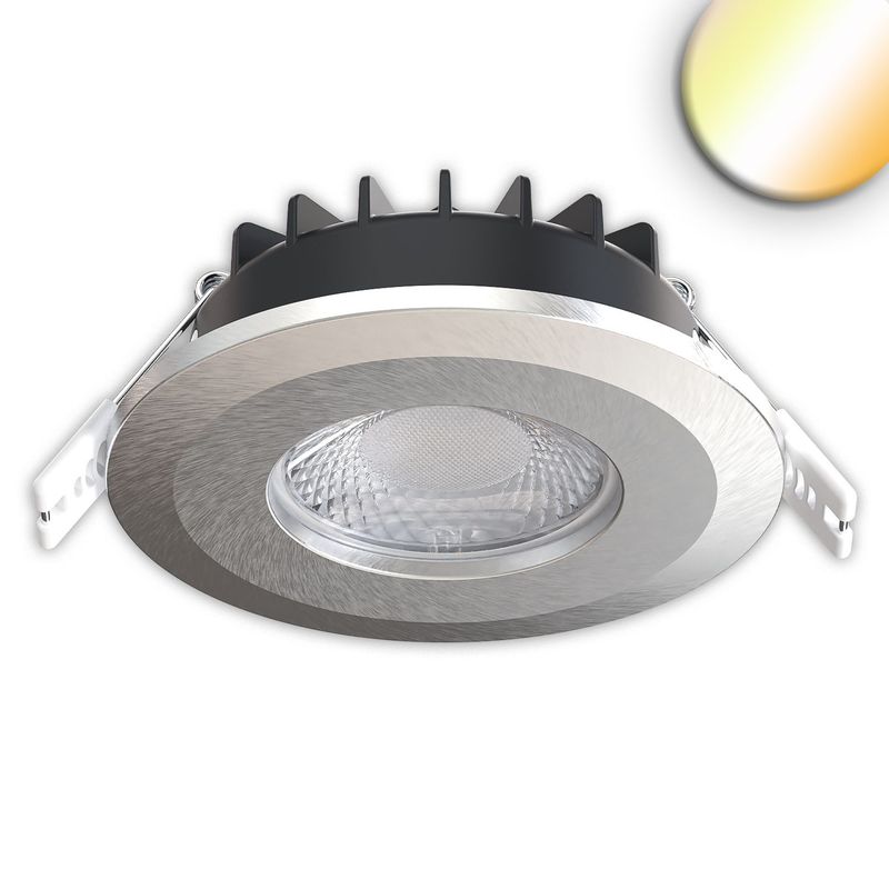 LED Einbaustrahler Vario-68, 6W, 60°, 2700|3000|4000|6000K, IP65, CRI90, nickel gebürstet