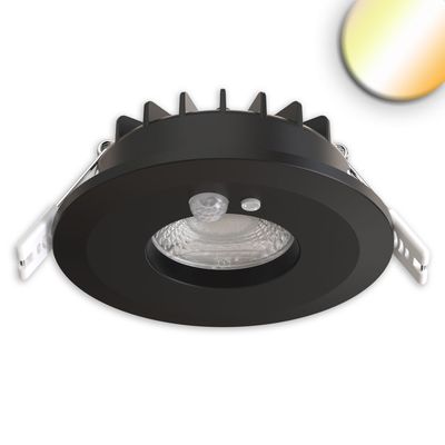 LED Einbaustrahler Vario-68 mit PIR-Sensor 6W, 60°, 2700|3000|4000|6000K, IP65, CRI90, schwarz LED Einbaustrahler Vario-68 mit PIR-Sensor 6W, 60°, 2700|3000|4000|6000K, IP65, CRI90, schwarz