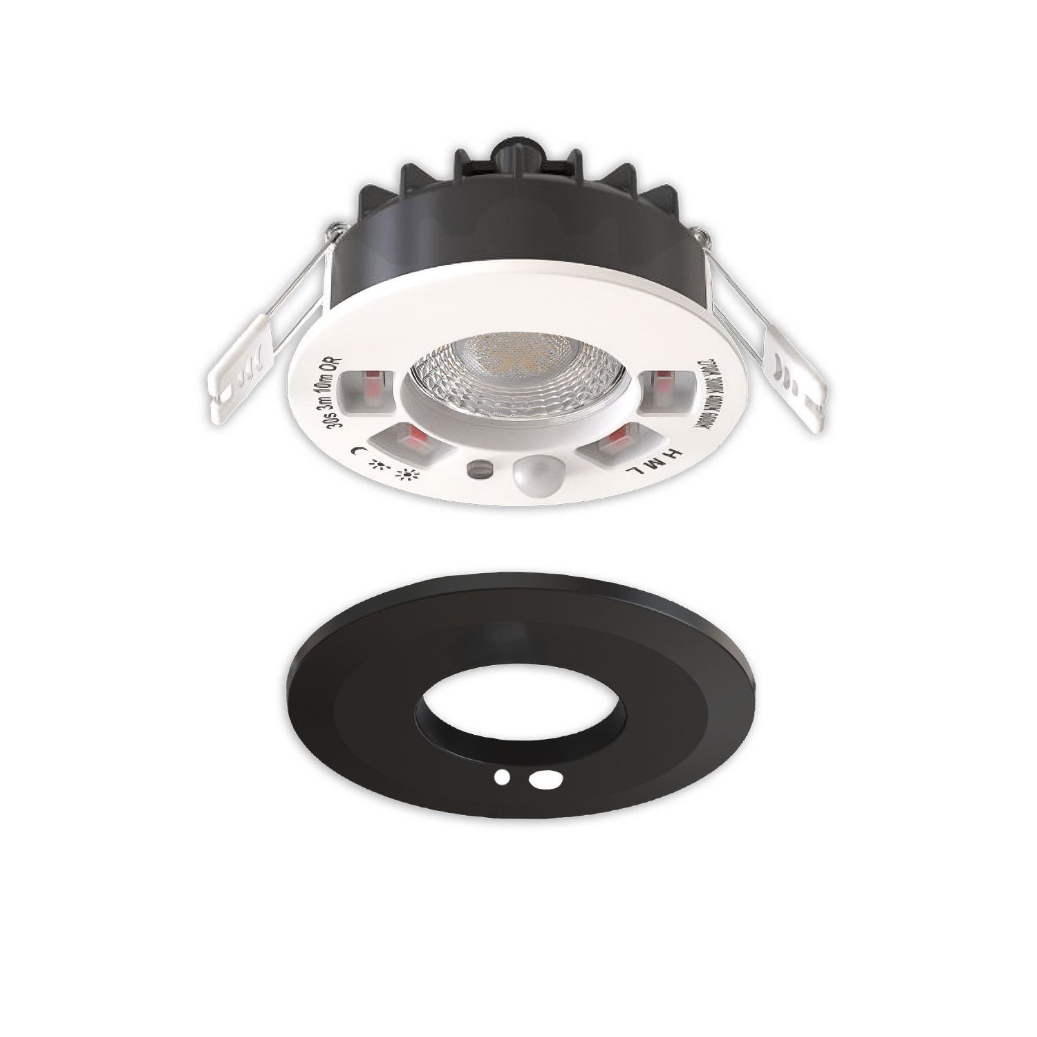 LED Einbaustrahler Vario-68 mit PIR-Sensor 6W, 60°, 2700|3000|4000|6000K, IP65, CRI90, schwarz