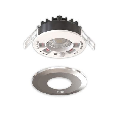 LED Einbaustrahler mit PIR-Sensor 6W, 60°, 2700|3000|4000|6000K, IP65, CRI90, chrom