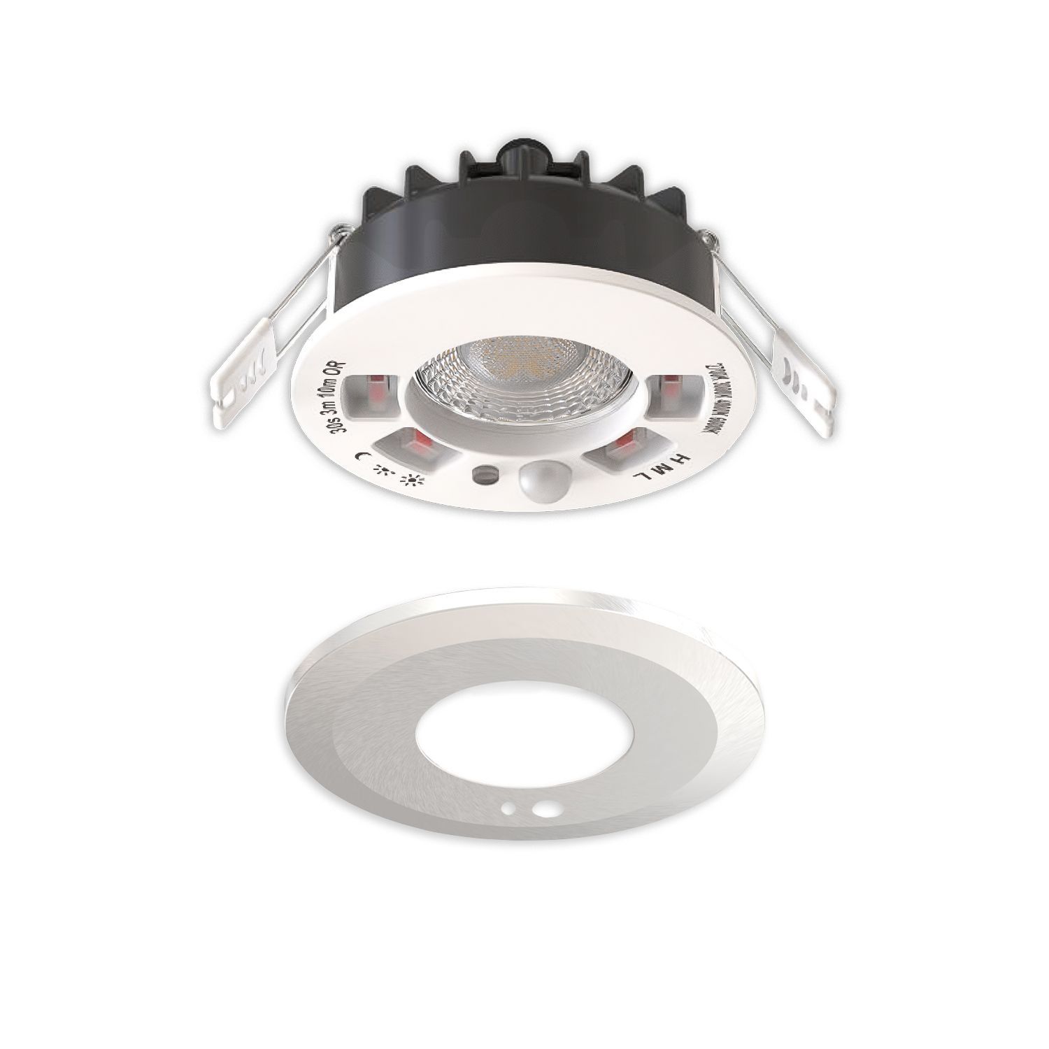 LED Einbaustrahler Vario-68 mit PIR-Sensor 6W, 60°, 2700|3000|4000|6000K, IP65, CRI90, nickel gebürstet