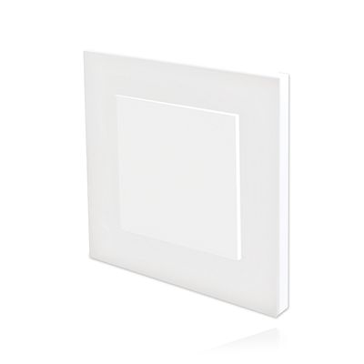 AUFSATZ FÜR TREPPENEINBAULEUCHTEN | WEISS | OFFEN | QUADRATISCH