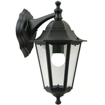 Cardiff Down Wandleuchte Schwarz E27 IP44