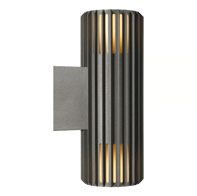 Aludra Double Wandleuchte Seaside antracit 2xE27 IP54