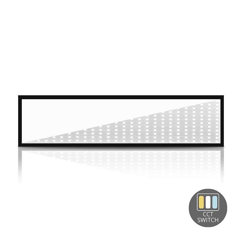 SEITLICH BELEUCHTETES LED-PANEL | 120X30CM | 36W | SCHWARZ | CCT-SCHALTER