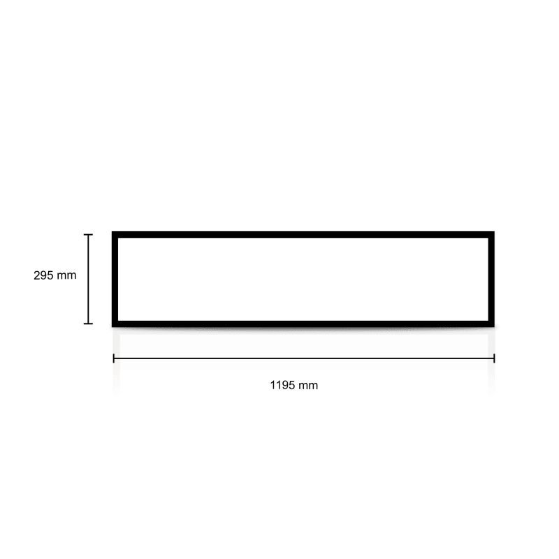 SEITLICH BELEUCHTETES LED-PANEL | 120X30CM | 36W | SCHWARZ | CCT-SCHALTER