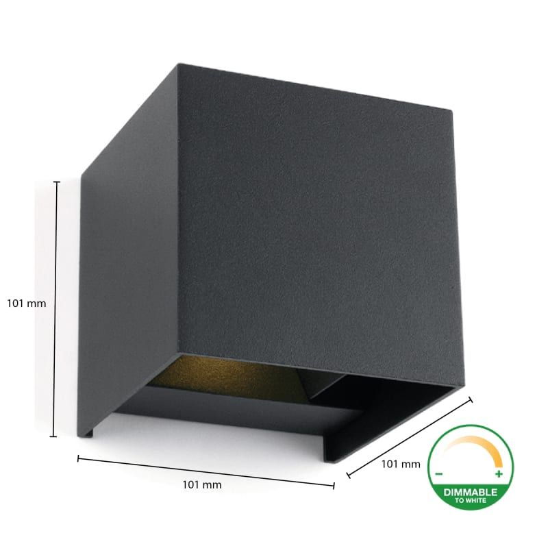 LED-WÜRFEL | 2x3W | DIM2WARM | GRAU