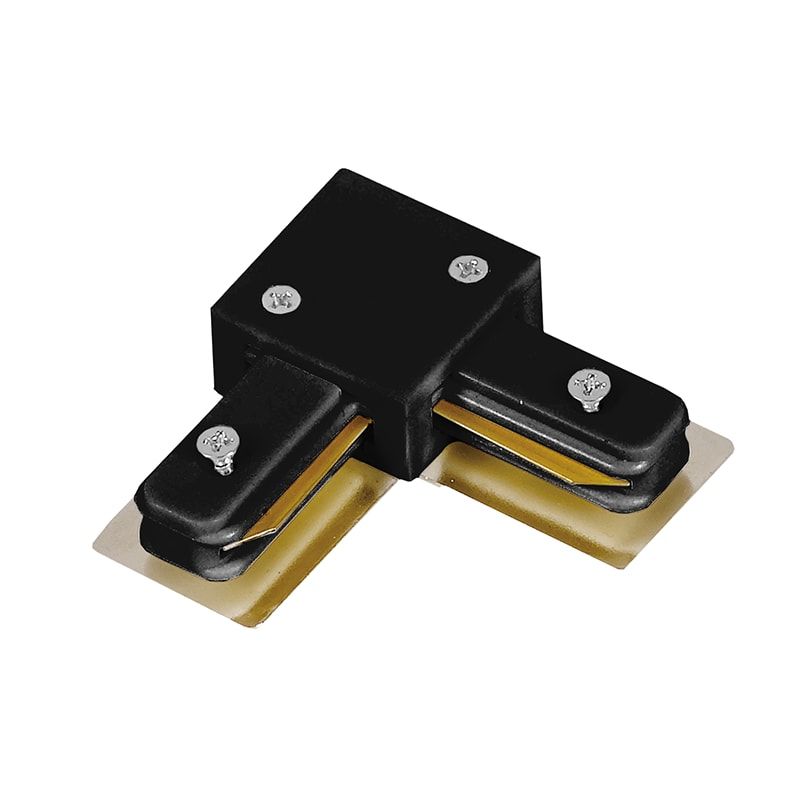 1-PHASEN SCHIENE | L-VERBINDER | SCHWARZ