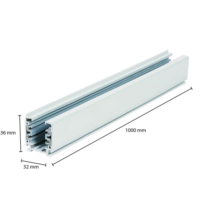 3-PHASEN-SCHIENE | 100CM | WEISS