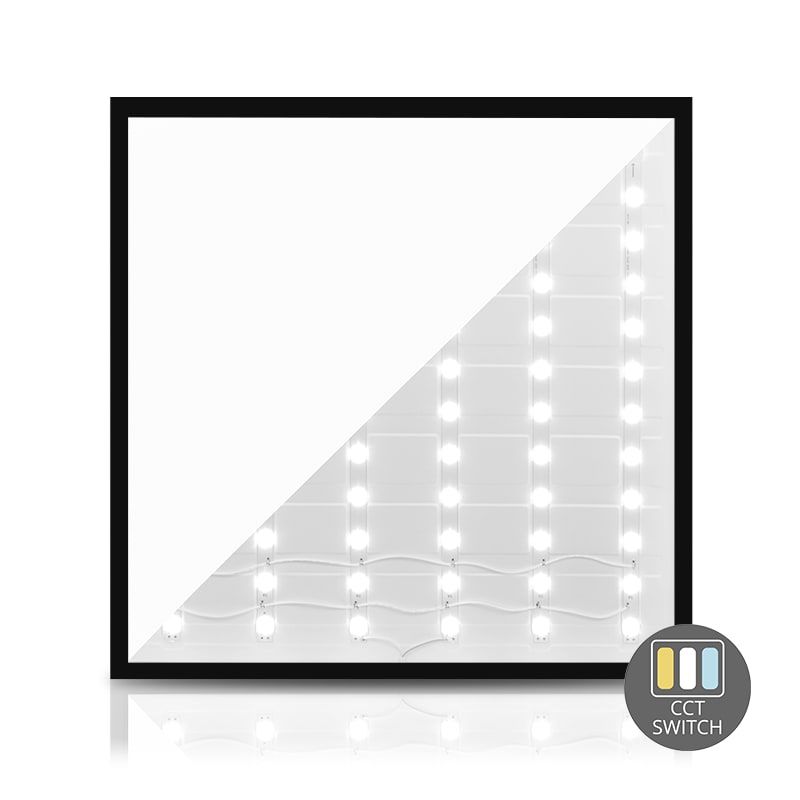 LED-PANEL MIT HINTERGRUNDBELEUCHTUNG | 60X60CM | 30W | SCHWARZ | CCT-SCHALTER