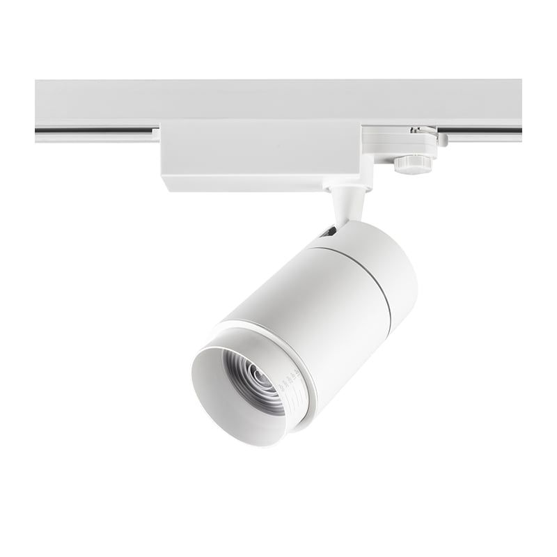 3-PHASEN RAILSPOT 15°-60° ZOOMBAR 30W WEISS DIMMBAR
