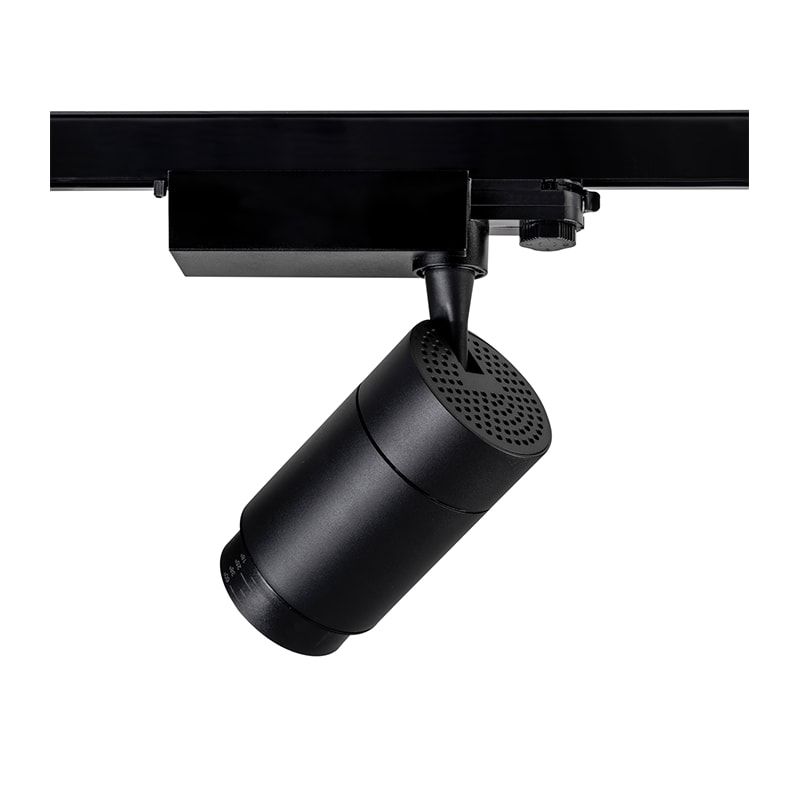 3-PHASEN STRAHLER 15°-60° ZOOMBAR 30W SCHWARZ DIMMBAR