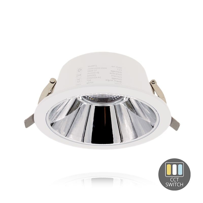 LED-DOWNLIGHT | CCT-SCHALTER | Ø130MM | 16W | WEISS