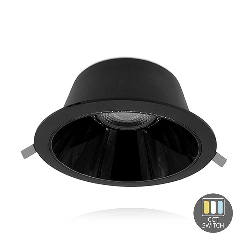 LED-DOWNLIGHT | CCT-SCHALTER | Ø200MM | 20W | SCHWARZ