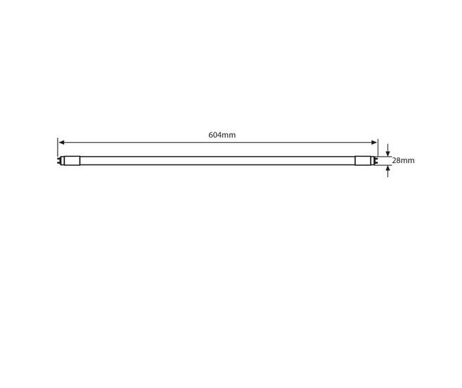 LED T8 9W 1350lm 3000K