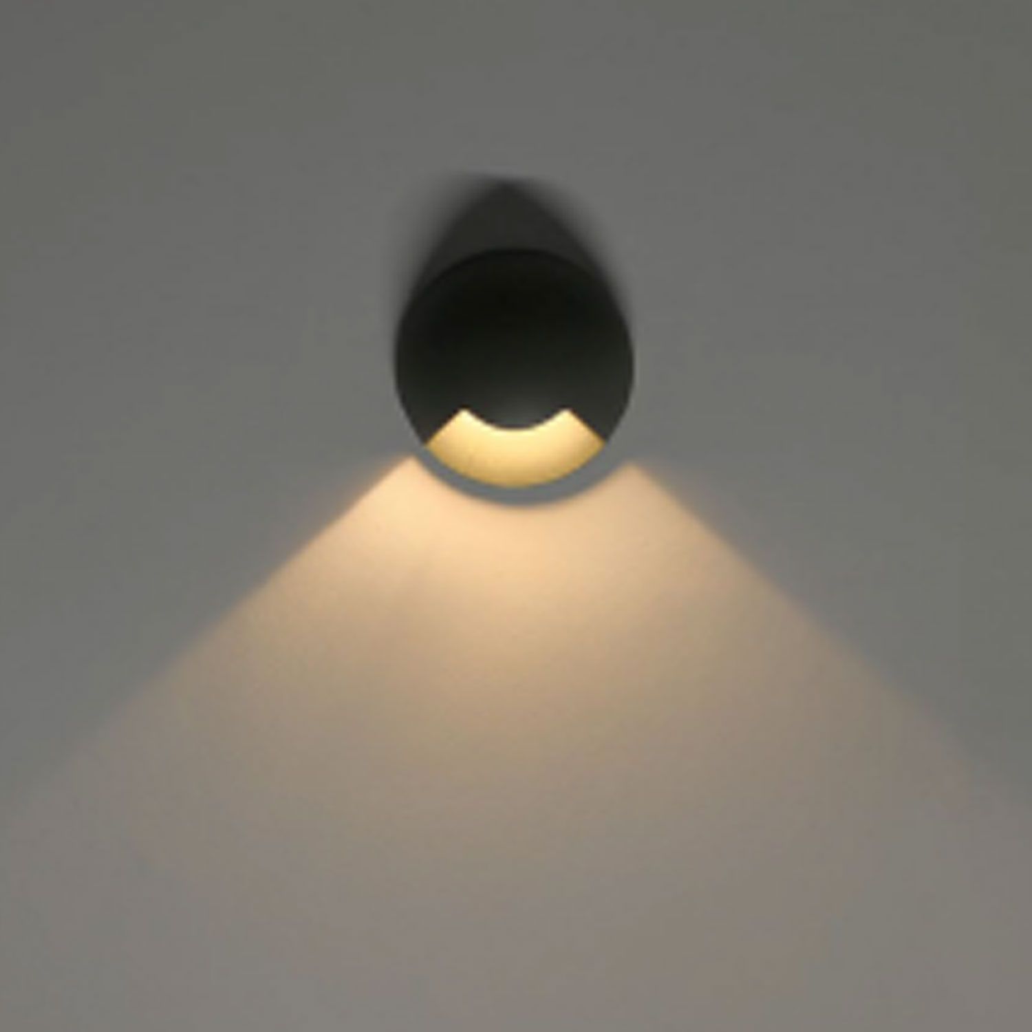 LED Bodeneinbaustrahler, rund 1SIDE 60mm, schwarz, 12-24V, IP67, 3W, 60°, warmweiß