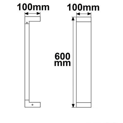 LED Wegeleuchte Poller-1, 60cm, 7W, sandschwarz, warmweiß