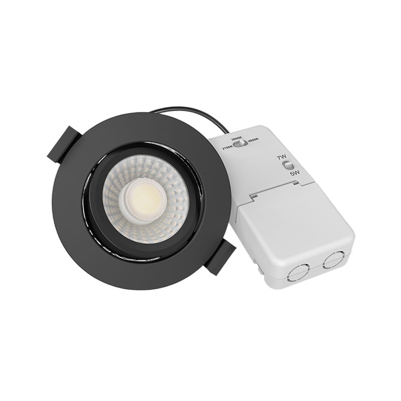 LED EINBAUSTRAHLER | SLIM-FIT | 5W-7W | DIM | SCHWARZ | CCT-SWITCH | IP65