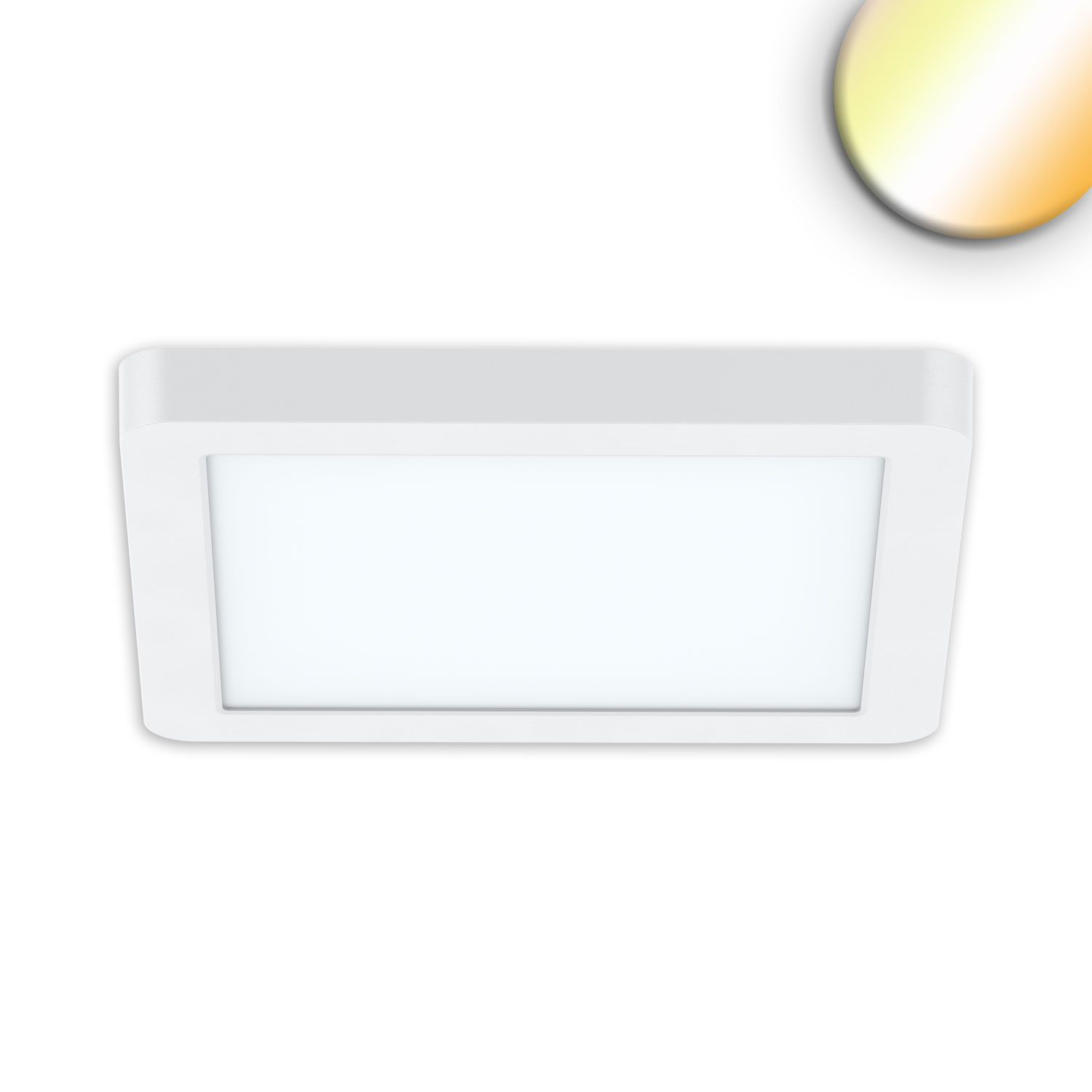 LED Aufbau/Einbauleuchte 235x235, 16W, weiß, 120lm/W, 3000|3500|4000K, dimmbar