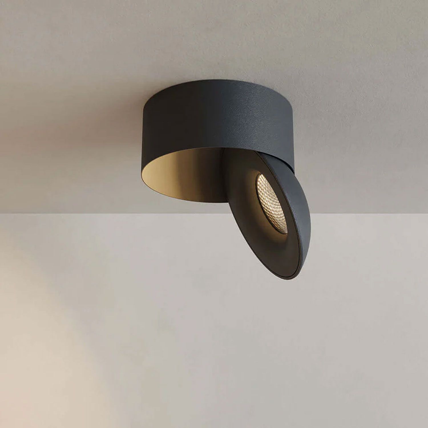 LED Aufbauleuchte schwarz/schwarz, 2700K, 10W, CRI90, dimmbar